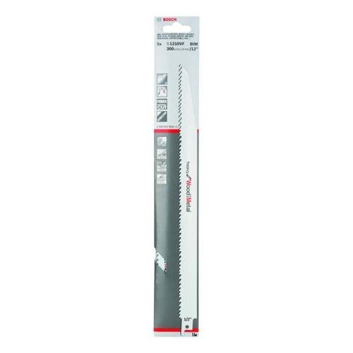 Set 5 panze fierastrau sabie, Bosch S1210VF Heavy for Wood and Metal, 300mm, taiere lemn si metal