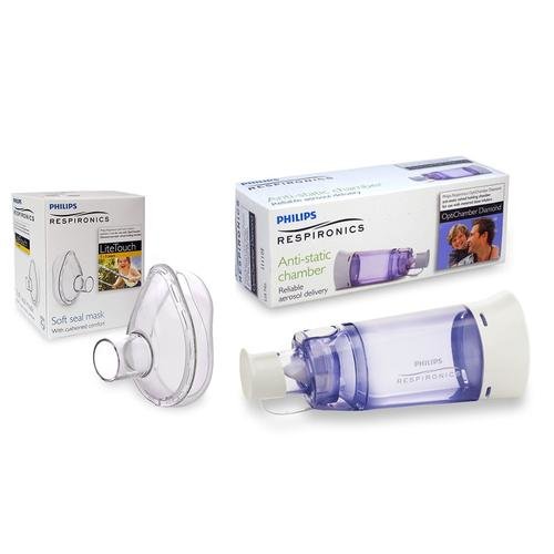 Set Camera de inhalare si Masca medie 1-5 ani LiteTouch Philips Respironics Optichamber Diamond