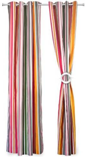 Set doua draperii Heinner HR-DR140-PK01, 140 x 270 cm, Bumbac, model Dungi Roz (Multicolora)
