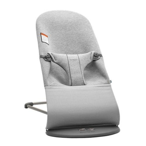 Sezlong balansoar ergonomic, cu sezut reglabil in 3 pozitii Original, Babybjorn Bliss, pliabil, bumbac certificat, 3D Jersey, Light Grey