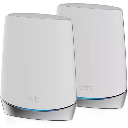 Sistem router wireless NetGear Orbi RBK752, Router si 1 satelit, AX4200, Tri-Band, WiFi 6, Alb