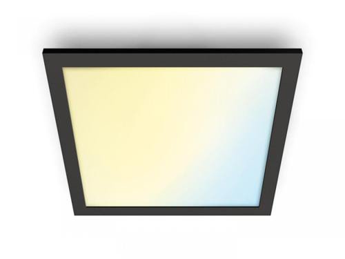 Smart LED panel WiZ Panel SQ, Wi-Fi, voice control, 12W, 1000 lm, adjustable white light (2700-6500K), IP20, 30cm, Black
