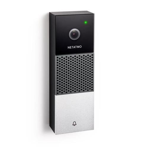 Sonerie Netatmo Smart Video Doorbell, Full HD, Weatherproof, LED infrarosu, WiFi (Negru/Argintiu)