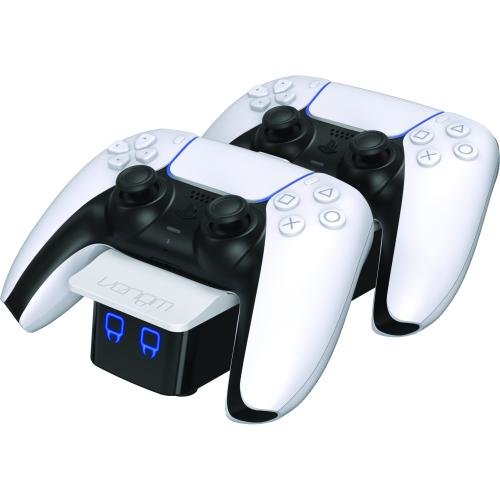 Statie de andocare dubla Venom VS5001pentru controllere PlayStation5 , Cablu de incarcare 1 m, Port USB (Alb)