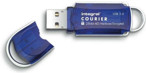 Stick USB Integral Courier FIPS 197, 16GB, USB 3.0 (Albastru)