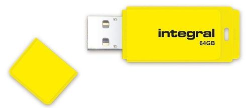 Stick USB Integral INFD64GBNEONYL3.0, 64 GB, USB 2.0 (Galben) 