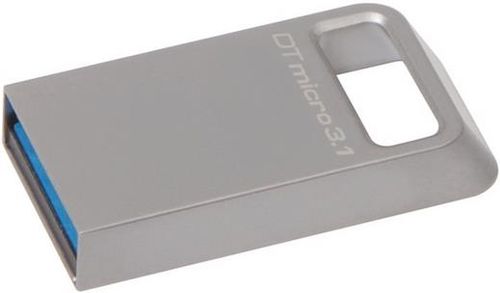 Stick USB Kingston DataTraveler Micro 3.1, USB 3.1, 128GB (Culoare metalica)