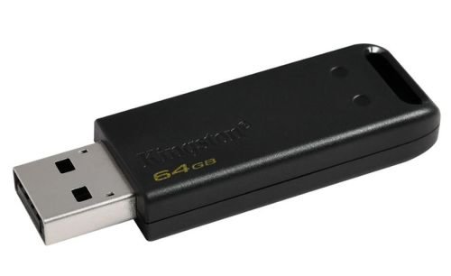 Stick USB Kingston DT20, 64GB, USB 2.0 (Negru) 