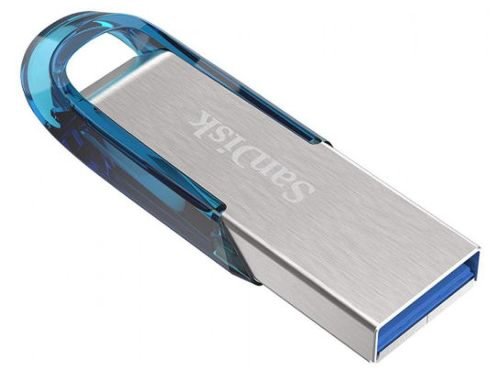 Stick USB SanDisk Ultra Flair, 64GB, USB 3.0 (Albastru/Argintiu)