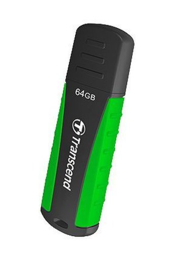 Stick USB Transcend Jetflash 810, 64GB, USB 3.0 (Negru/Verde) 
