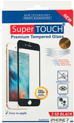 Sticla Folie Protectoare 2.5D Super Touch STH-1001 pentru iPhone 7 (Negru)