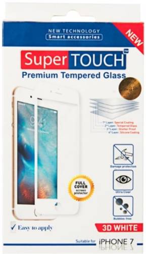 Sticla Folie Protectoare 3D Super Touch STH-1032 pentru iPhone 7 (Alb)