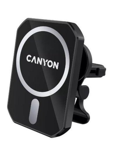 Suport Auto Canyon CH-15 pentru iPhone 12/13, Incarcare Wireless, 15W, Prindere la sistemul de ventilatie