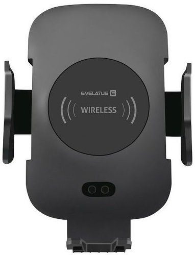 Suport auto Evelatus WCH01, Incarcare wireless, 10 W, Rotire 360 grade, Prindere la ventilatie(Negru)