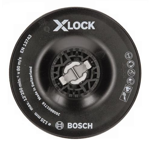 Suport dur pentru disc abraziv 125 mm cu X-LOCK, Bosch