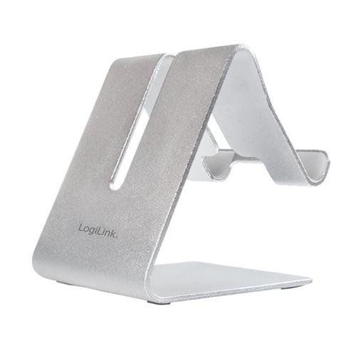 Suport pentru tableta si smartphone, Logilink, din aluminiu (Argintiu)