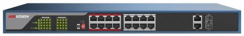 Switch Hikvision DS-3E0318P-E, 16 Porturi, PoE, Layer 2