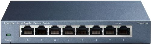 Switch TP-Link TL-SG108, 8 porturi, Gigabit, Carcasa metalica