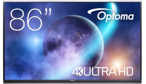 Tabla interactiva Optoma 86inch 5862RK, Ultra HD (3840 x 2160), VGA, HDMI, Touchscreen, Boxe (Negru) 