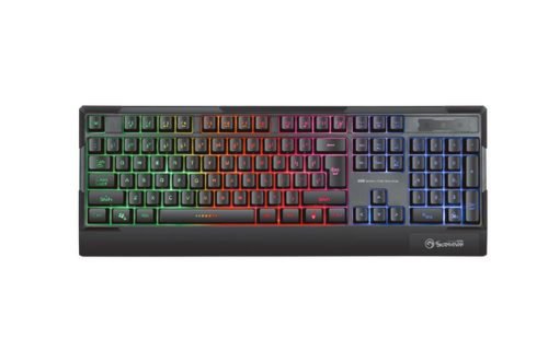 Tastatura Gaming Marvo K606, Iluminare Rainbow (Negru)