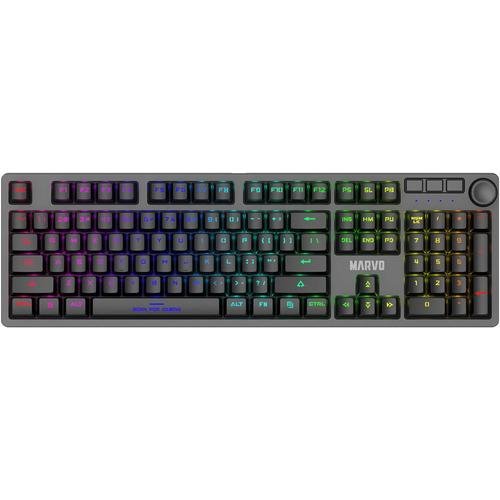 Tastatura Gaming Mecanica Marvo KG954, USB, iluminare RGB (Negru)