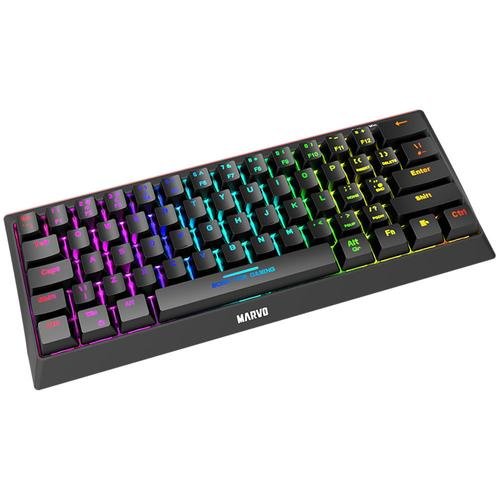 Tastatura Marvo KG962, USB, Iluminare Rainbow (Negru)