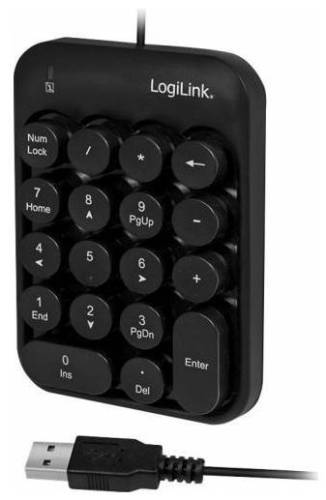 Tastatura Numerica LogiLink ID0174, USB (Negru)