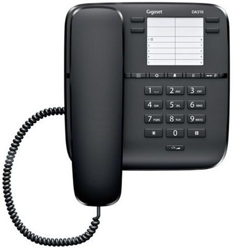 Telefon fix cu fir Gigaset DA310 (Negru)