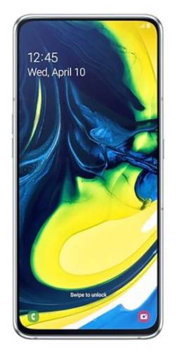 Telefon Mobil Samsung Galaxy A80, Procesor Octa-core 2.2GHz/1.7GHz, Super AMOLED Capacitive touchscreen 6.7inch, 8GB RAM, 128GB Flash, Camera Tripla 48+8+TOF 3D MP, 4G, Wi-Fi, Dual SIM, Android (Alb)