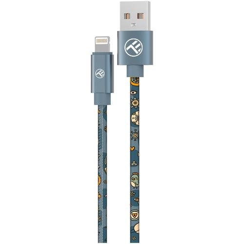 Tellur Graffiti USB to tip Lightning cable, 3A, 1m, Albastru