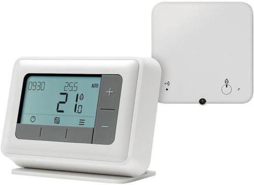 Termostat wireless Honeywell Resideo Y4H910RF4072, dual on/off TPI – OpenTherm, functie de incalzire/racire, mod Vacanta (Holiday), display LCD iluminat, alimentare cu 2 baterii de tip AA