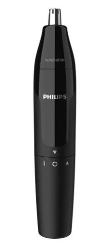 Trimmer pentru nas/urechi Philips NT1620/15, Baterie, Lavabil, Utilizare umed si uscat (Negru)