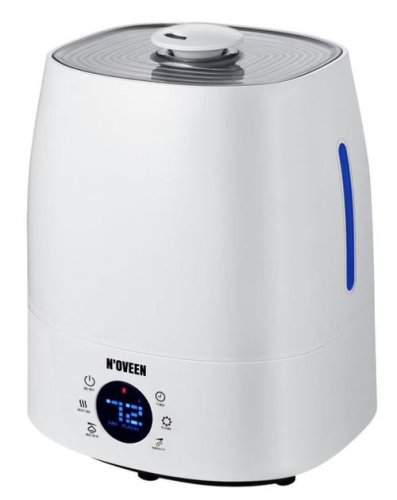 Umidificator de aer Noveen UH1800 X-LINE White, Ultrasunete, Ionizare, Aer rece/cald, LCD, 5 L, putere 110 W (Alb)