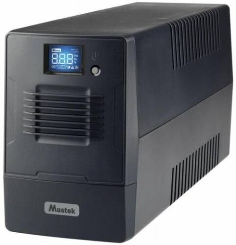 UPS Mustek PowerMust 600 Line Interactive LCD, 600VA/360W, 4 x IEC C13, USB (Negru)