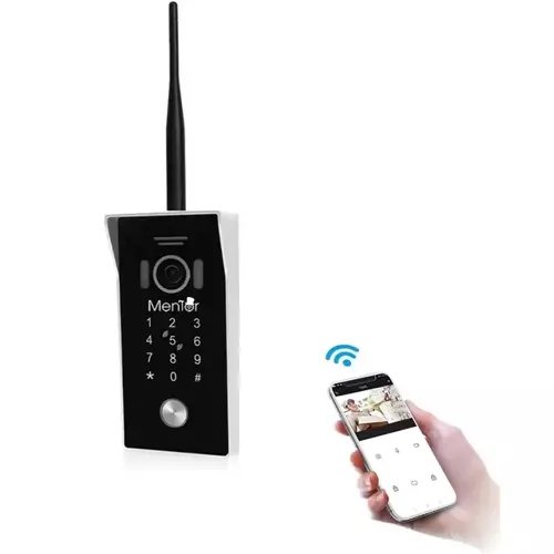 VideoInterfon Smart wireless WiFi Mentor SY024 antena Full-HD 1.3MP IP65 acces Aplicatie/Card/Parola/Buton