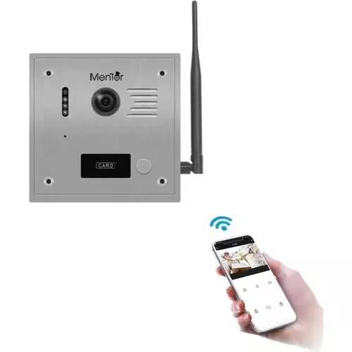 VideoInterfon Smart wireless WiFi Mentor SY067 antena Full-HD 2MP IP65 acces Aplicatie/Card/Parola/Buton