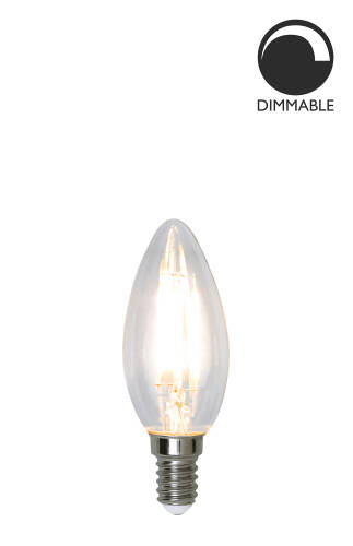 Bec LED filament dimabil L176, E14, 3.5cm, lumină caldă 