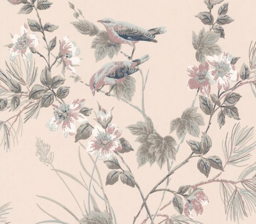 Tapet Rosemore, Pink Luxury Bird, 1838 Wallcoverings, 5.3mp / rola 