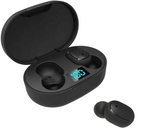 Casti wireless NYTRO E6s Bluetooth Afisaj LED Inteligent Noise Reduction Black