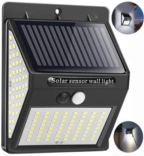 Lampa solara LS40, 140 LED-uri COB, Senzor Miscare si Lumina, IP65