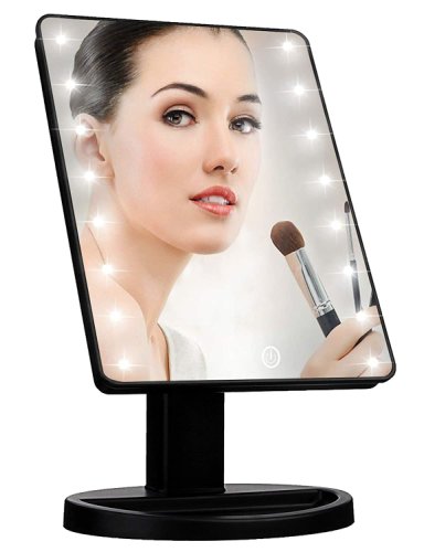 Nytrogel - Oglinda cosmetica machiaj iluminata 10.5 inch,16 led-uri, buton tactil