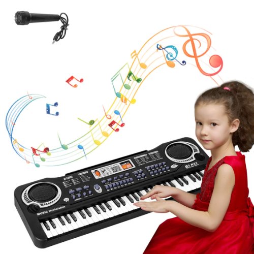 Orga electronica pentru copii MQ-6, 61 de clape, 10 ritmuri si 8 efecte + Microfon