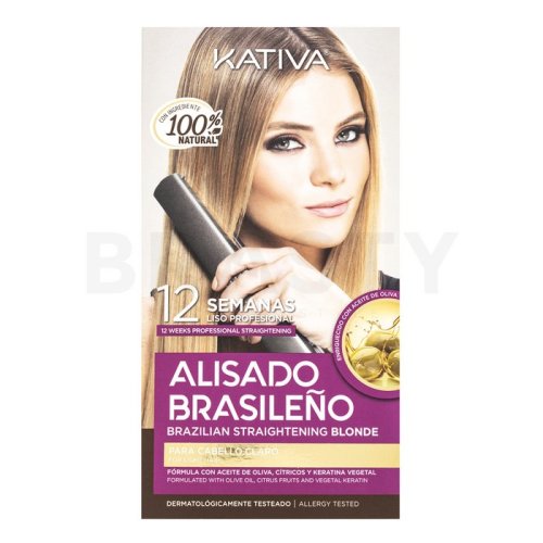 Kativa Brazilian Straightening Blonde Kit pentru indreptarea părului 145 ml