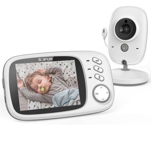 Tenq Rs - Camera supraveghere bebelus, cu monitor wireless, infrarosu, senzor temperatura