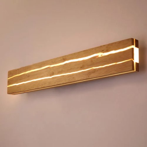 Tenq Rs - Lampa de perete design minimalist nordic, scandura cu crapaturi luminate, led, 7w, 50cm