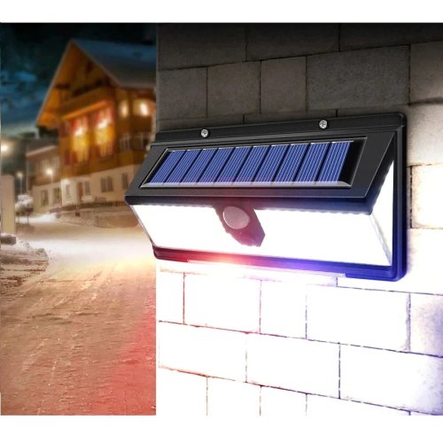 Tenq.ro - Set 2 lampi cu incarcare solara, cl-s190, 190 x led smd, 18 leduri rosii/albastre, 4 moduri de functionare, senzor de miscare/amurg/stare de veghe, negre