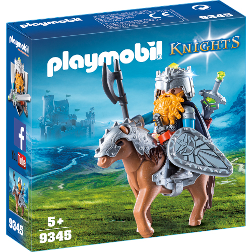 Playmobil - Set de constructie luptator pitic cu ponei - knights