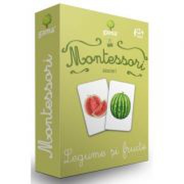 Carti de joc Montessori. Asocieri. Legume si fructe