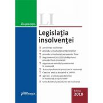 Legislatia insolventei editie actualizata la 15 octombrie 2018