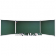 Tabla scolara triptica verde ( metalo-ceramica magnetica ) 1500x1200x3000mm TSTVE300